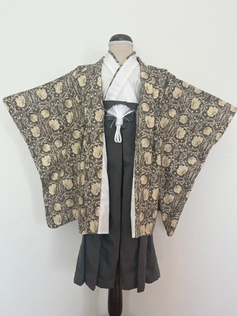【⭐︎くう★】ウィリアムモリス　羽織袴セット　120cm