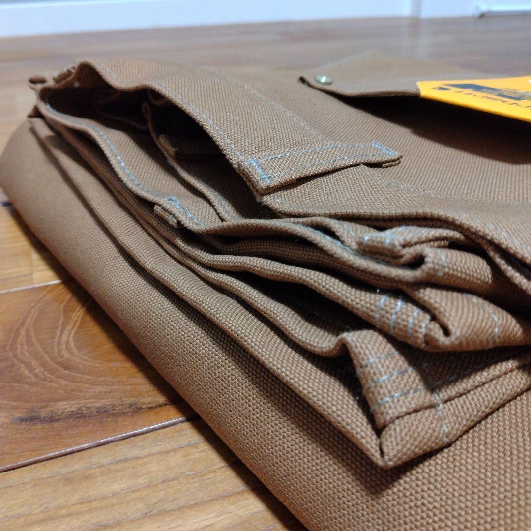 ★米国製本物W34*L32ノンウォッシュCARHARTTダブルニーB01ブラウン