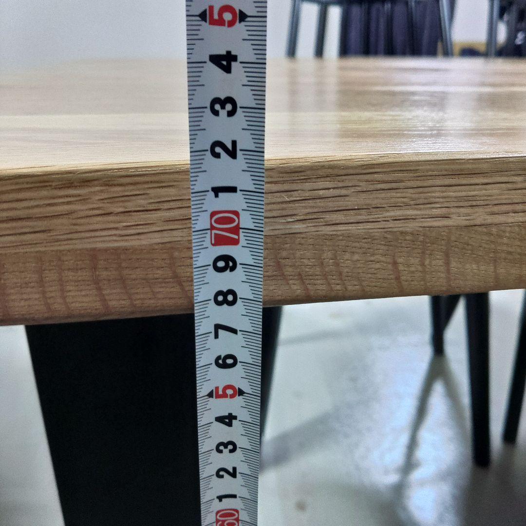 天板4cm 幅160cm ダイニングテーブル 天然木 木目 一枚板風　uk