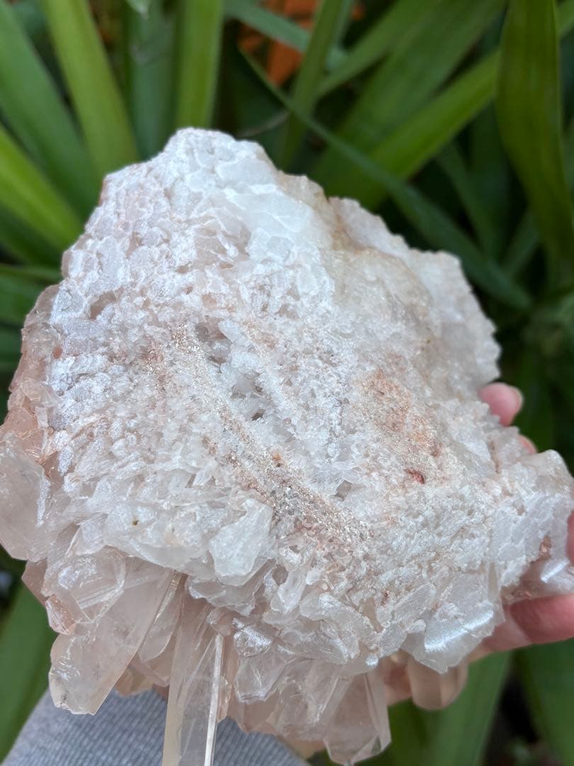 ピンク水晶クラスター　フラワークォーツ　花型　1.726g 豪華　美麗　天然石