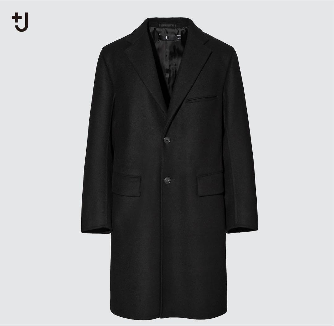本日発送　＋J UNIQLO ジルサンダー ウールブレンドチェスターコート L