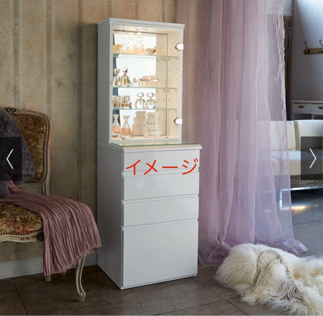 【新春セール】未使用品 LEDライト付女優ドレッサーキャビネット60cm 楽天市場】楽天1位！ドレッサー 幅47.5cm コンパクト スツール付き LED