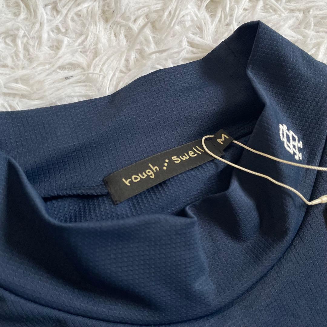 新品 未使用 ラフアンドスウェル モックネック ネイビー M ゴルフ 紺