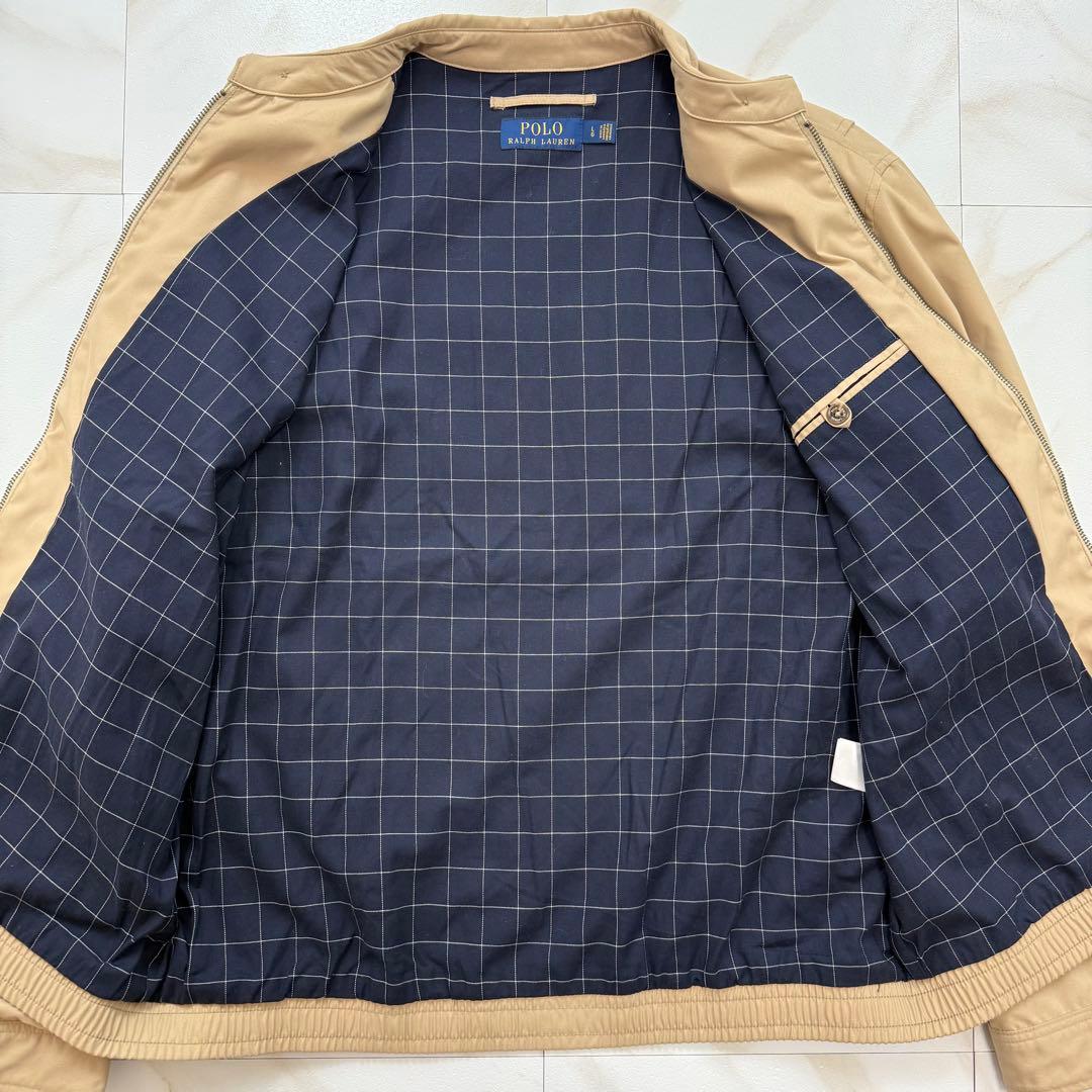 極美品✨ポロ ラルフローレン スイングトップ 黒ポニー刺繍 ベージュ L