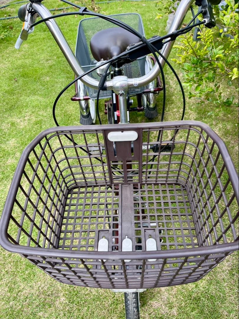 【ノンパンク】PELTECH TBDR-163L 電動アシスト三輪車 前後かご付