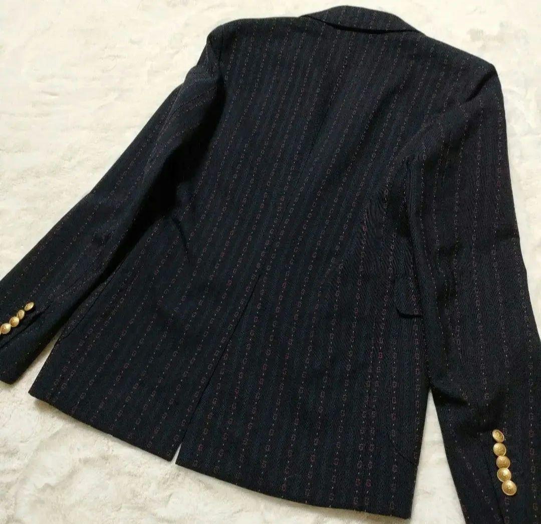 定価 約32万　GUCCI グッチ ネイビー GG ストライプ ジャケット