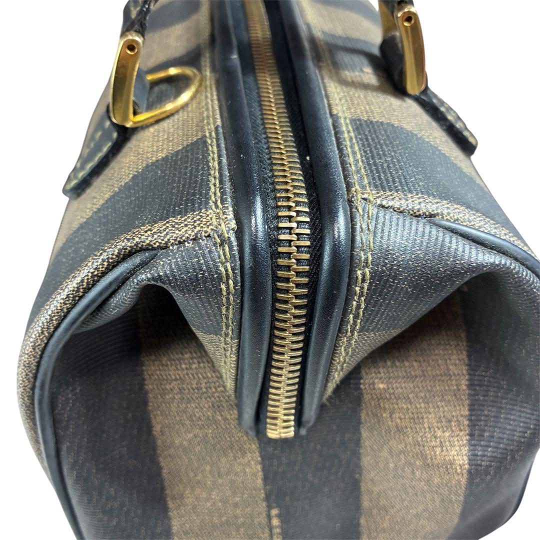 美品✨ FENDI フェンディ ミニボストン ペカン ブラックロゴ