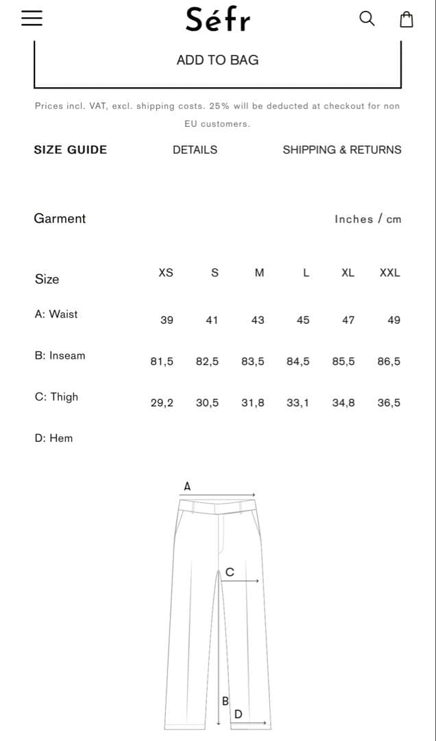 Sefr jiro trousers スラックス