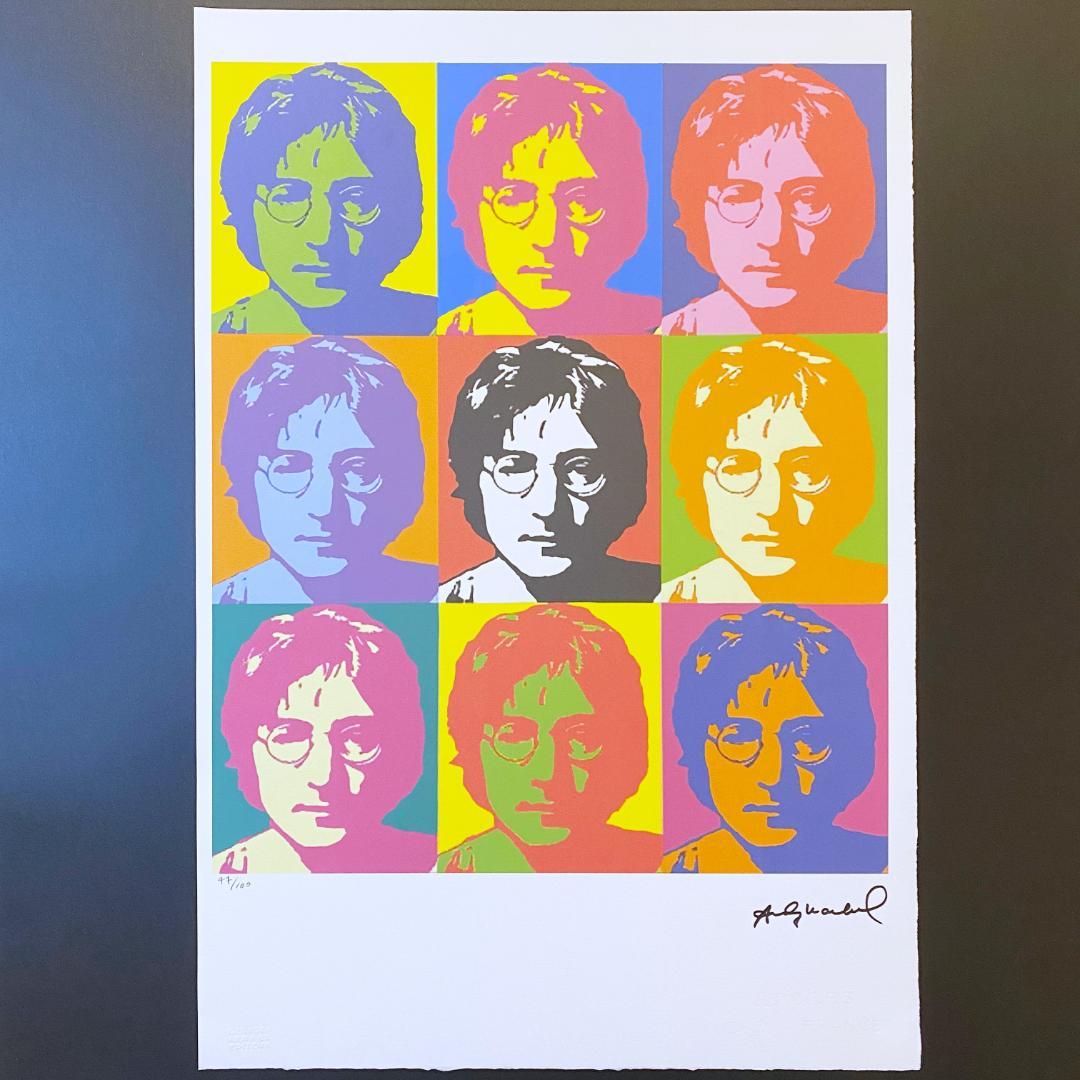 【模写】世界限定100枚 アンディ・ウォーホル ジョン・レノン リトグラフ 色