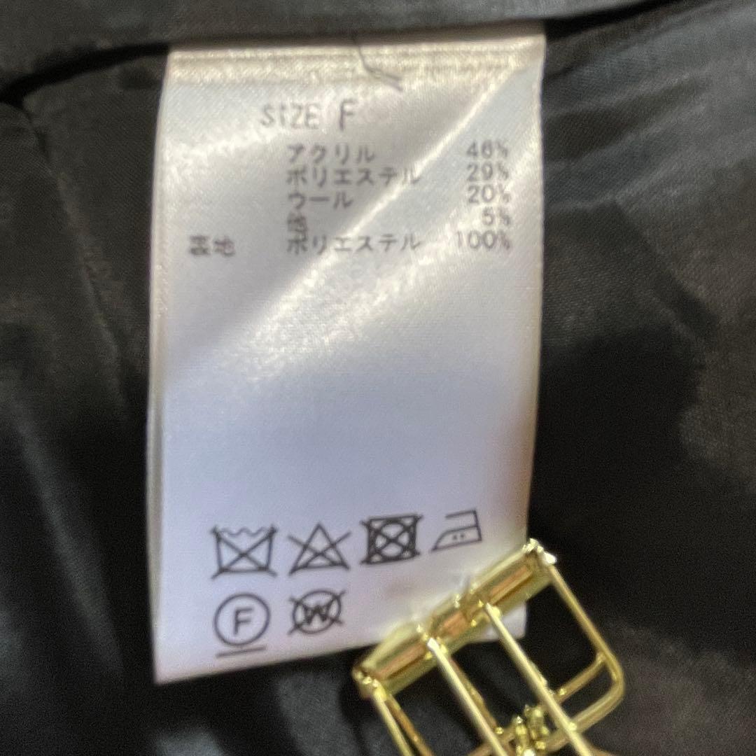 BEARDSLEY メルトンウール混　フーディコート ビッグシルエット　ブラック