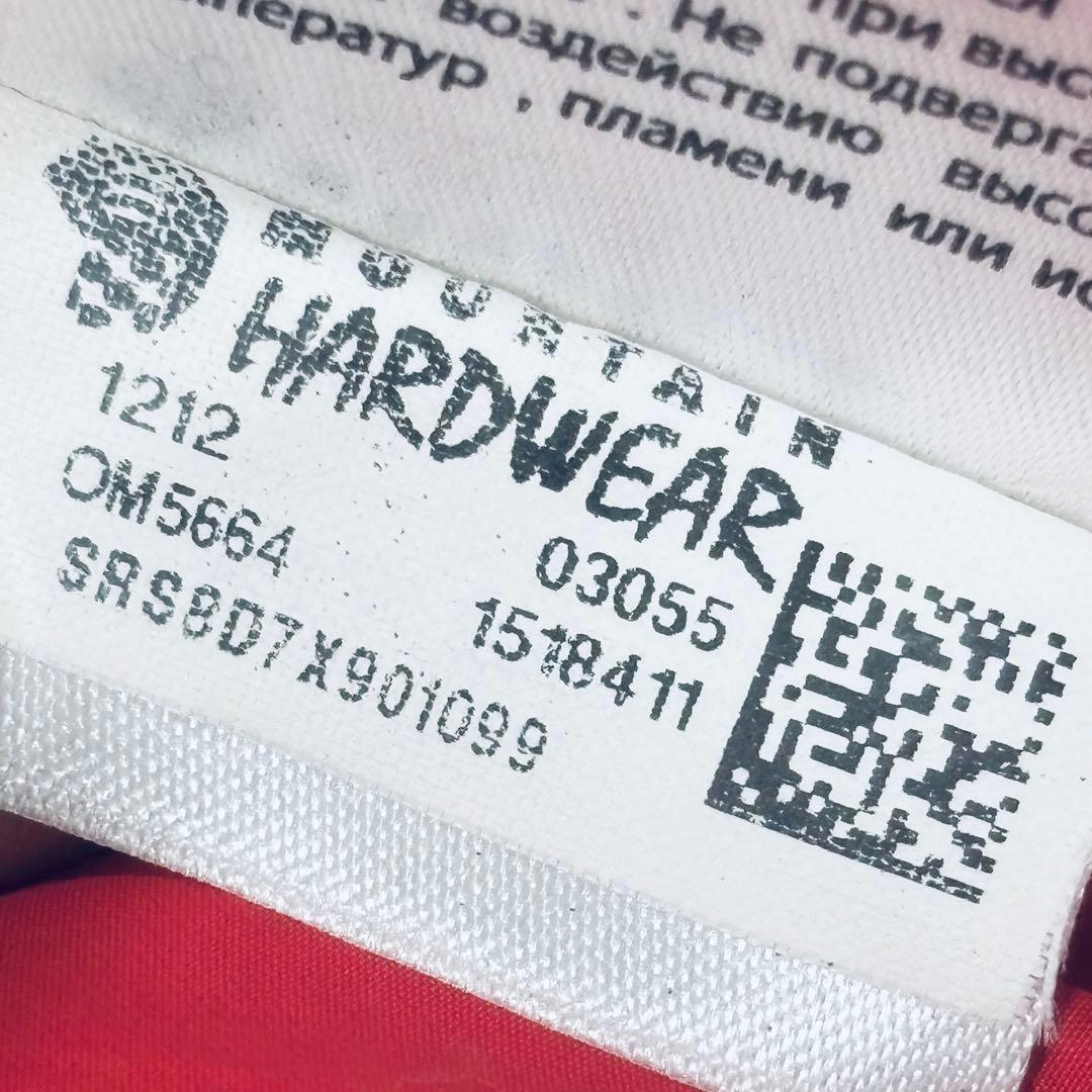 良品　マウンテンハードウェア　ダウンジャケット　フード付　羽毛　防寒具　赤　Ｍ