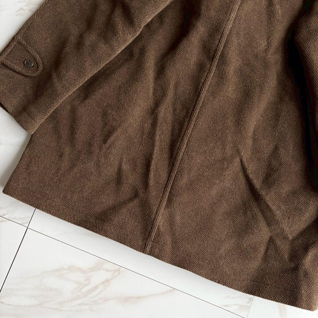 希少◆J.PRESS ヘリンボーン シングル チェスタ コート Lサイズ