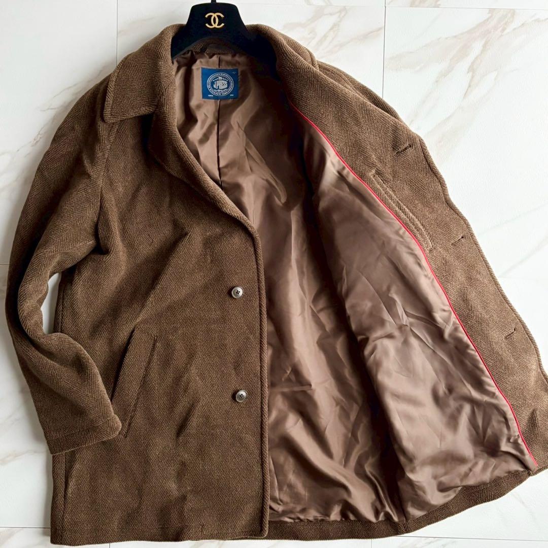 希少◆J.PRESS ヘリンボーン シングル チェスタ コート Lサイズ