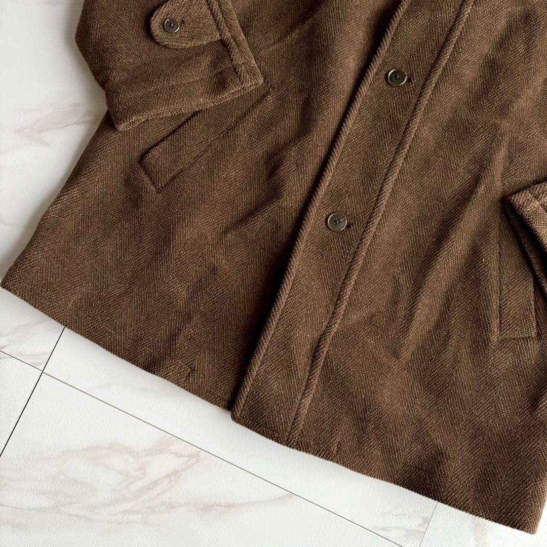 希少◆J.PRESS ヘリンボーン シングル チェスタ コート Lサイズ