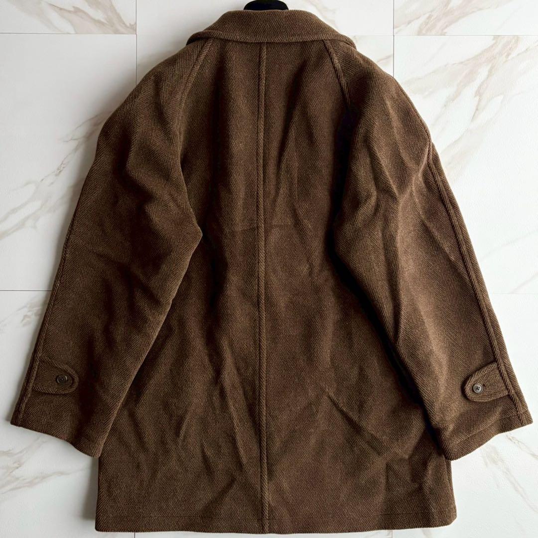希少◆J.PRESS ヘリンボーン シングル チェスタ コート Lサイズ