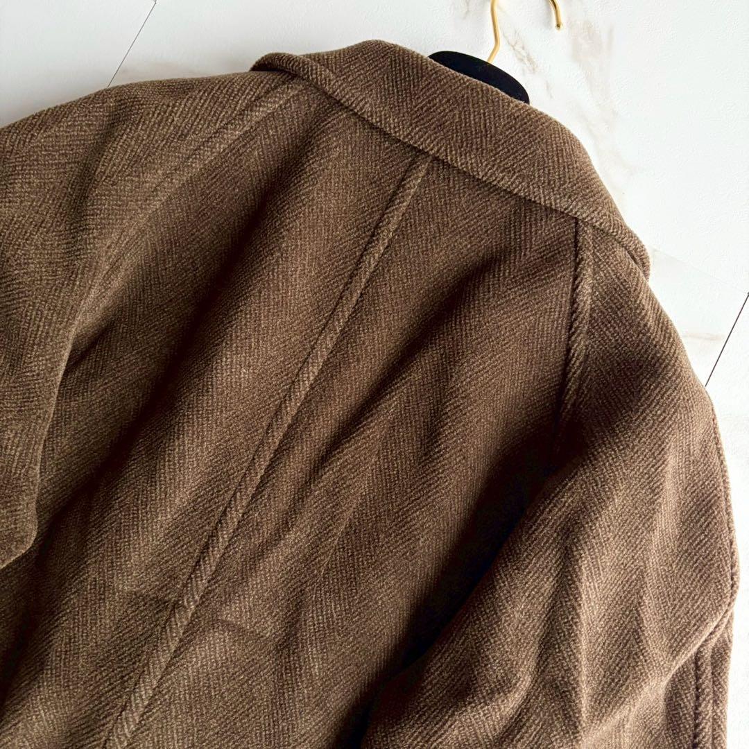 希少◆J.PRESS ヘリンボーン シングル チェスタ コート Lサイズ