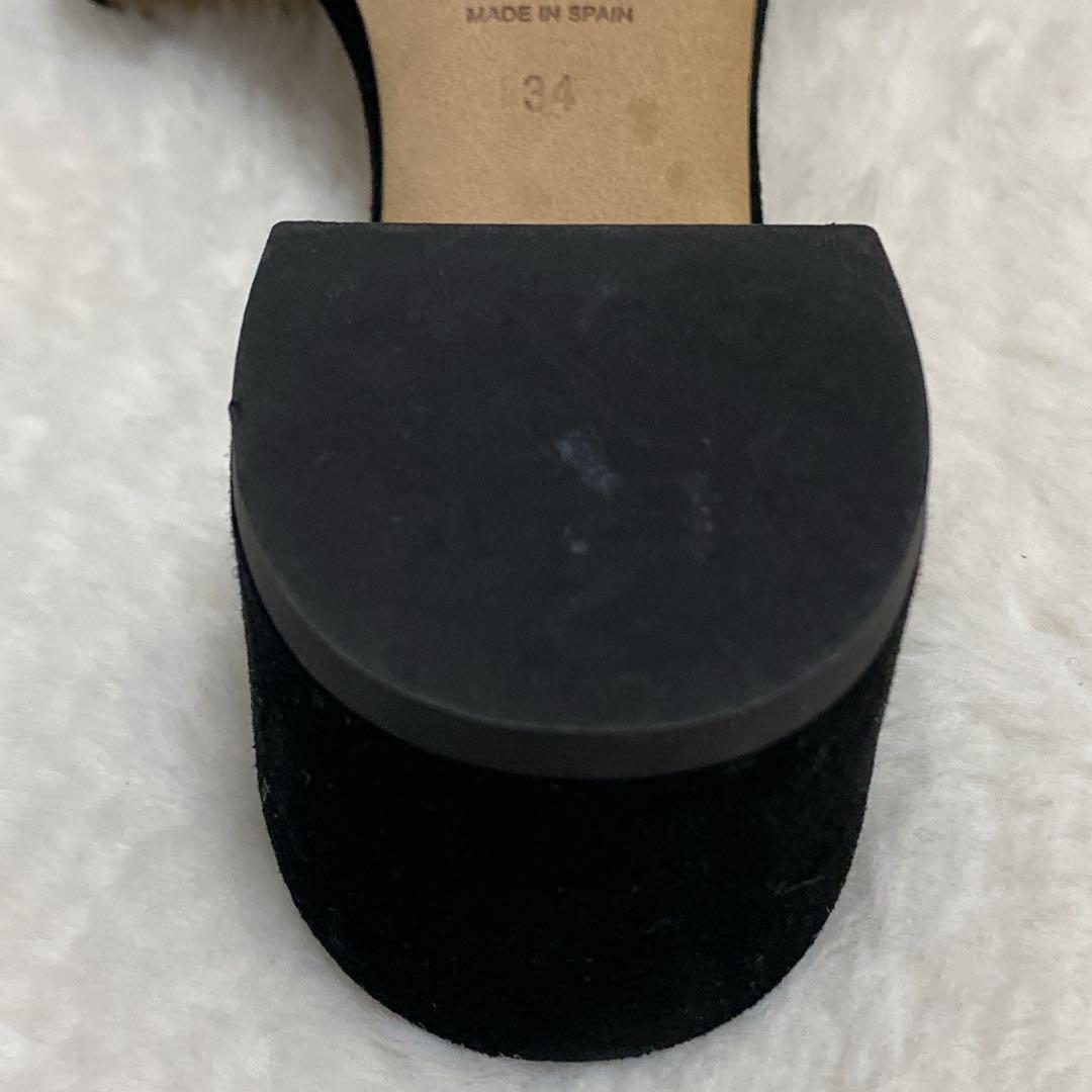 極美品✨ジミーチュウ クリスタル バッグ ミュールサンダル スエード 黒