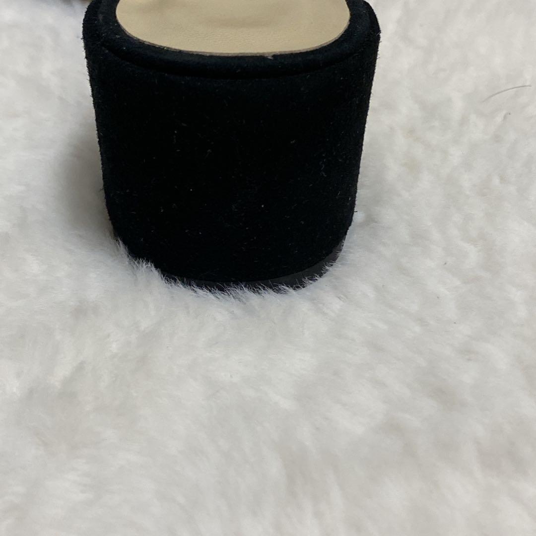 極美品✨ジミーチュウ クリスタル バッグ ミュールサンダル スエード 黒