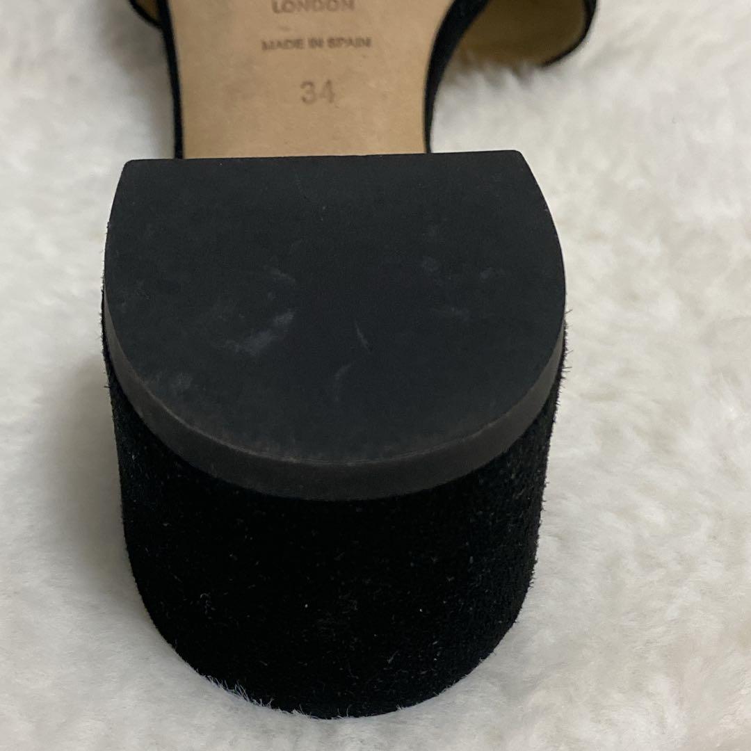 極美品✨ジミーチュウ クリスタル バッグ ミュールサンダル スエード 黒