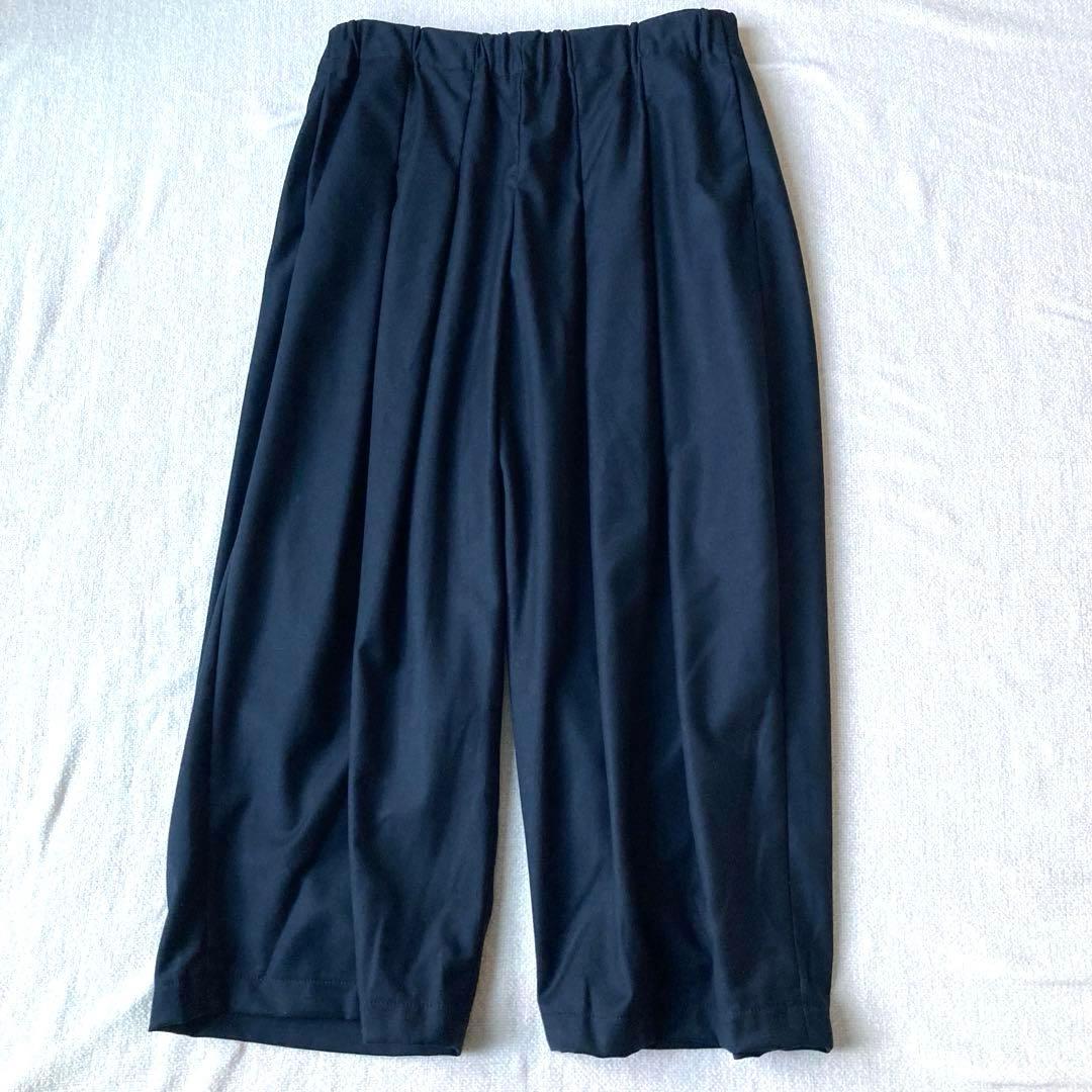 新品タグ付き　ミズイロインド　タックワイドパンツ　ウエストゴム　9分丈　2