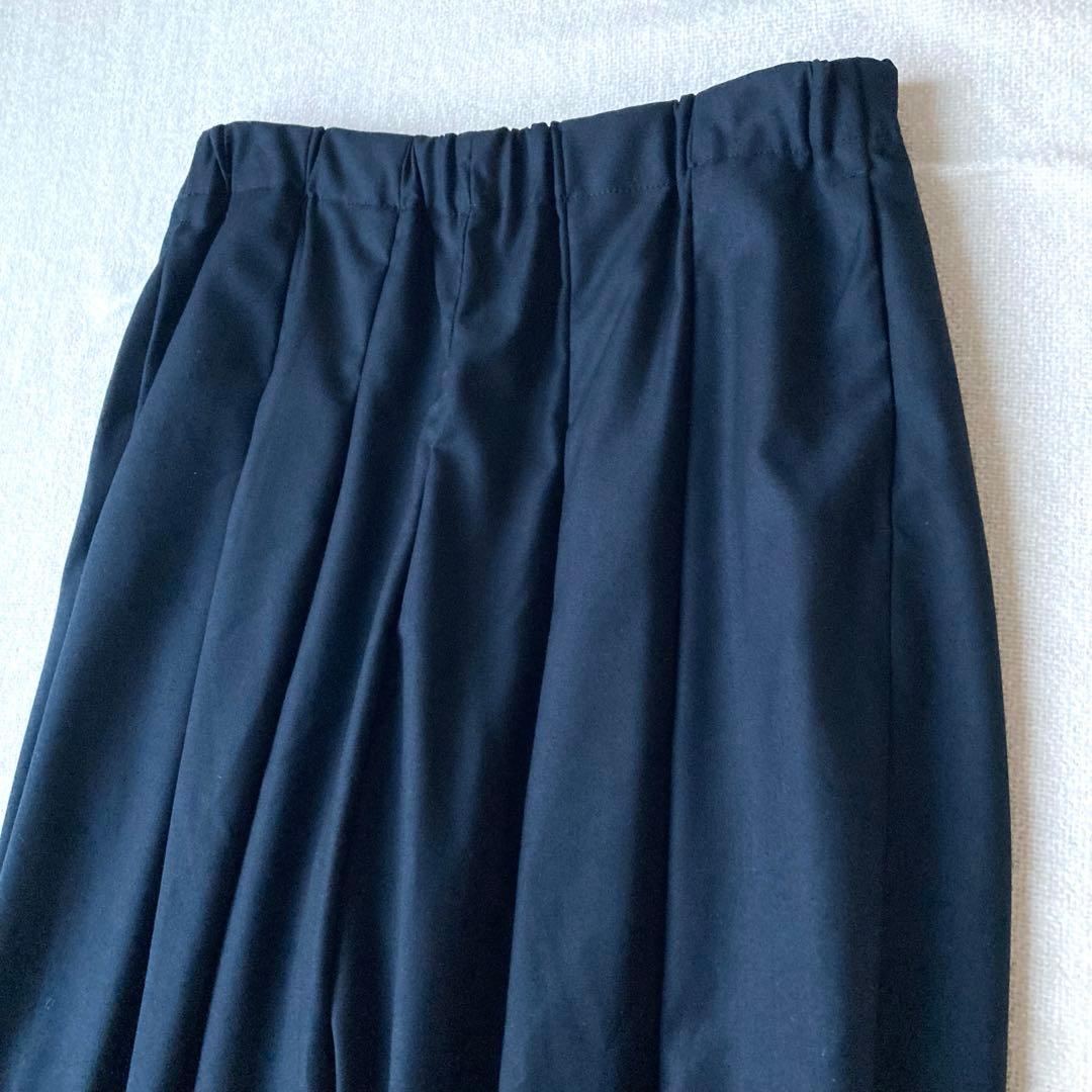 新品タグ付き　ミズイロインド　タックワイドパンツ　ウエストゴム　9分丈　2