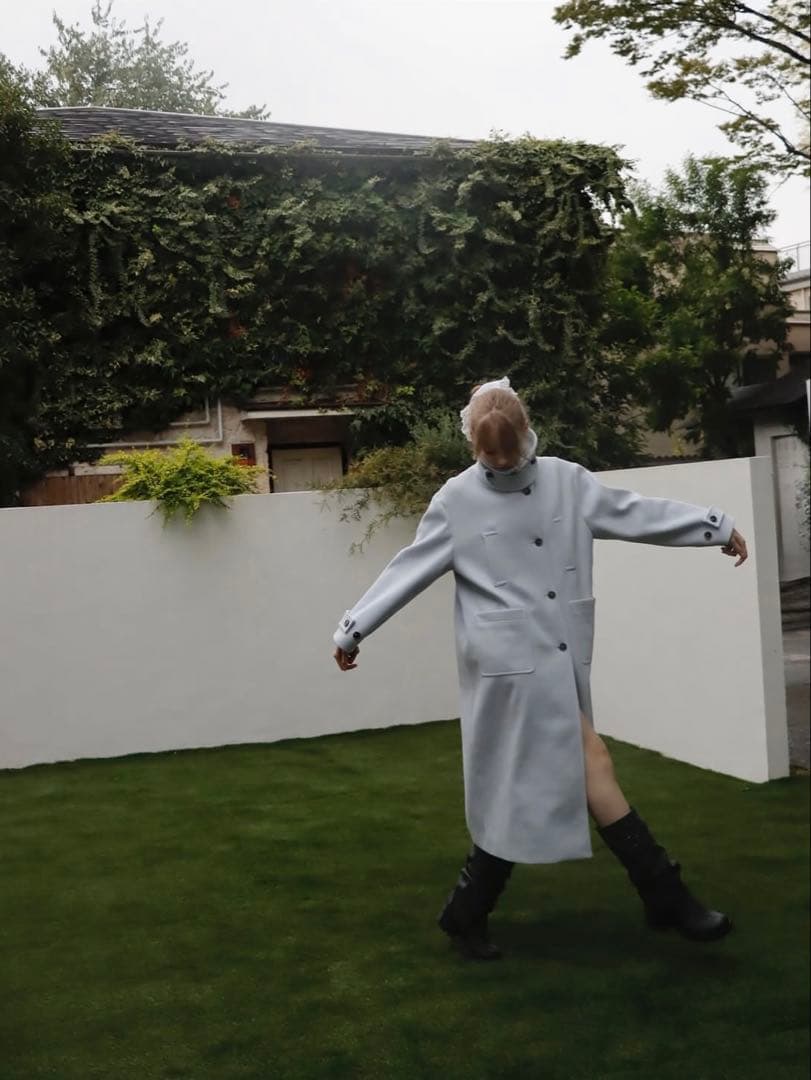 【新品未使用】mieyamieya ロングコート アイスブルー