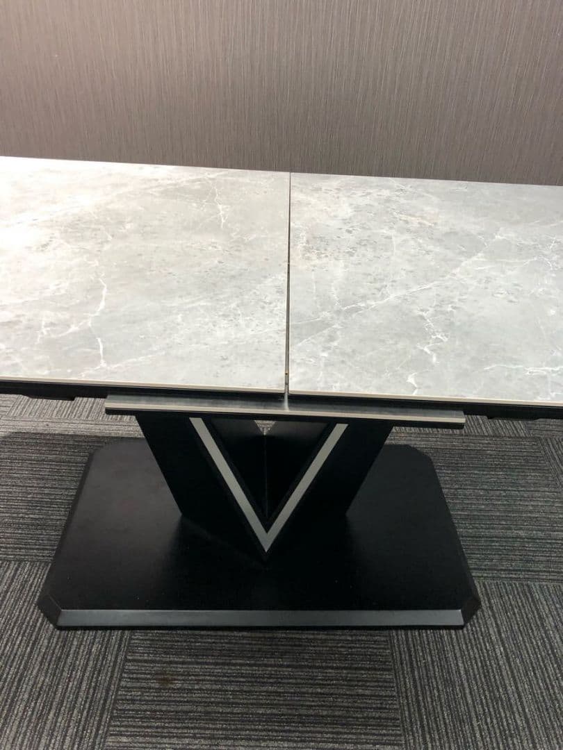 伸長式ダイニングテーブル セラミック天板 食卓テーブル オシャレ モダン2way