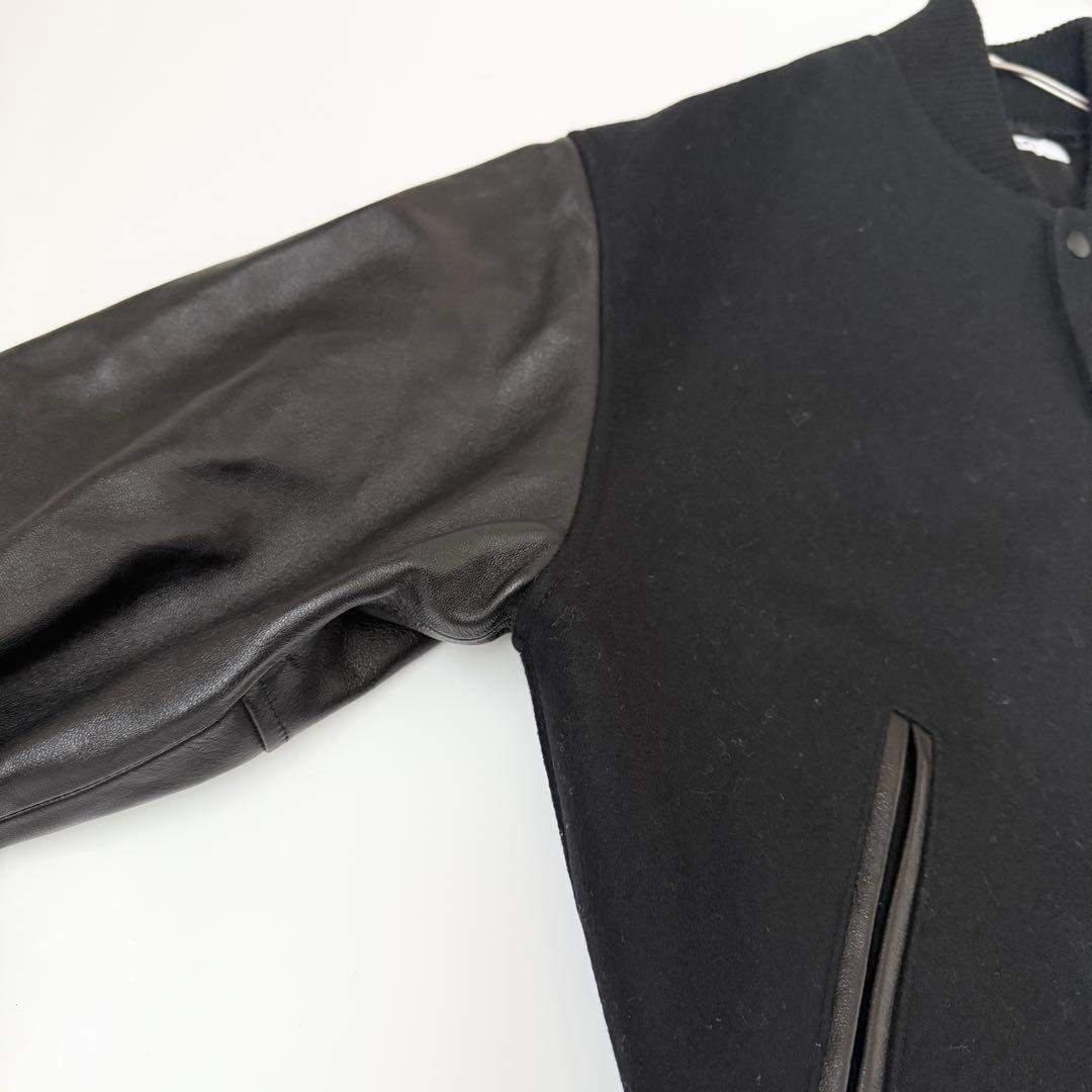 LOEFF ラムレザースリーブ メルトン スタジアム ジャンパー　サイズ1