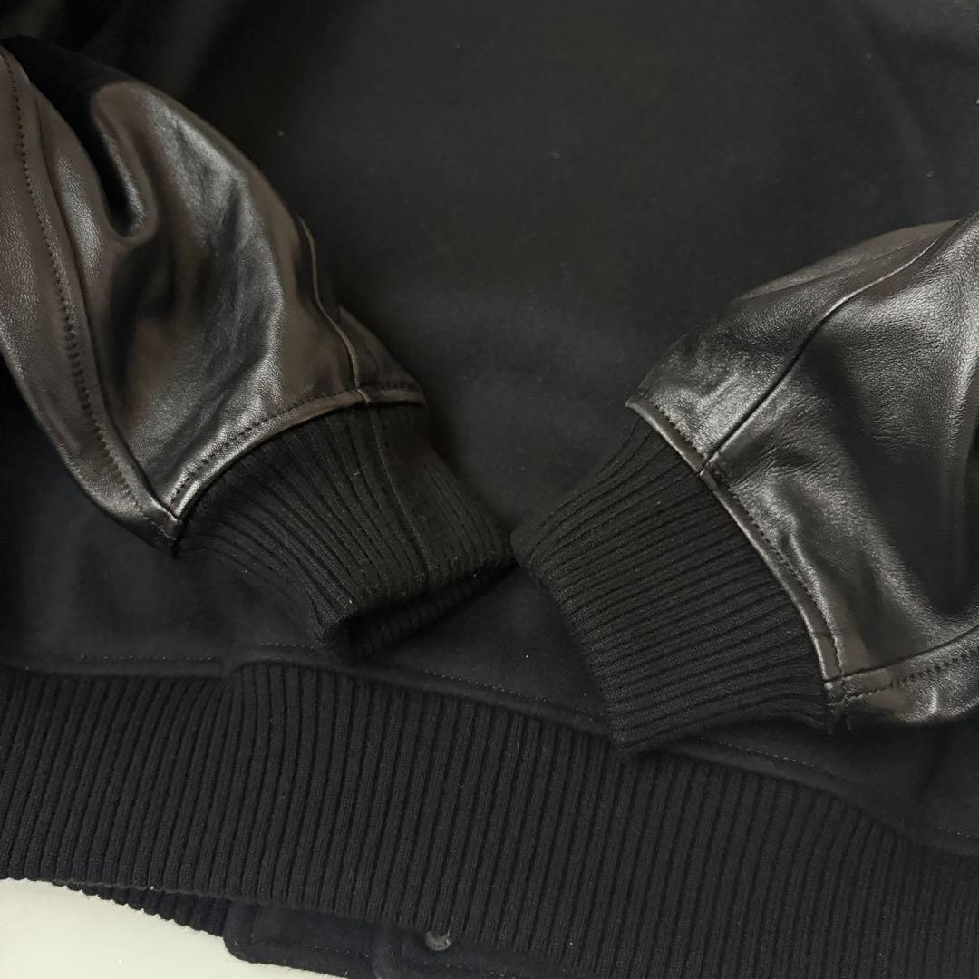 LOEFF ラムレザースリーブ メルトン スタジアム ジャンパー　サイズ1