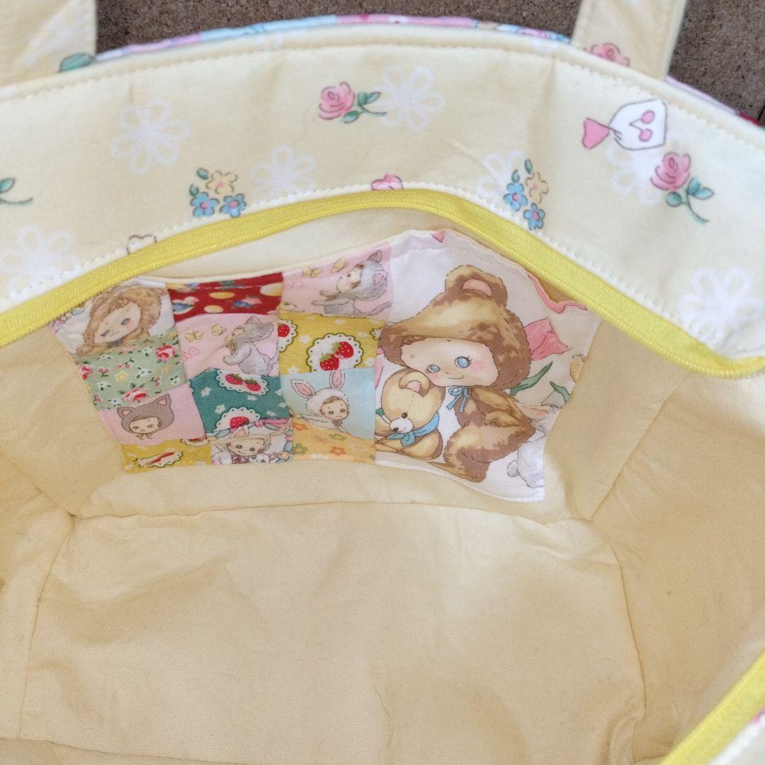 パッチワークサイドポケット付き２wayトートバック