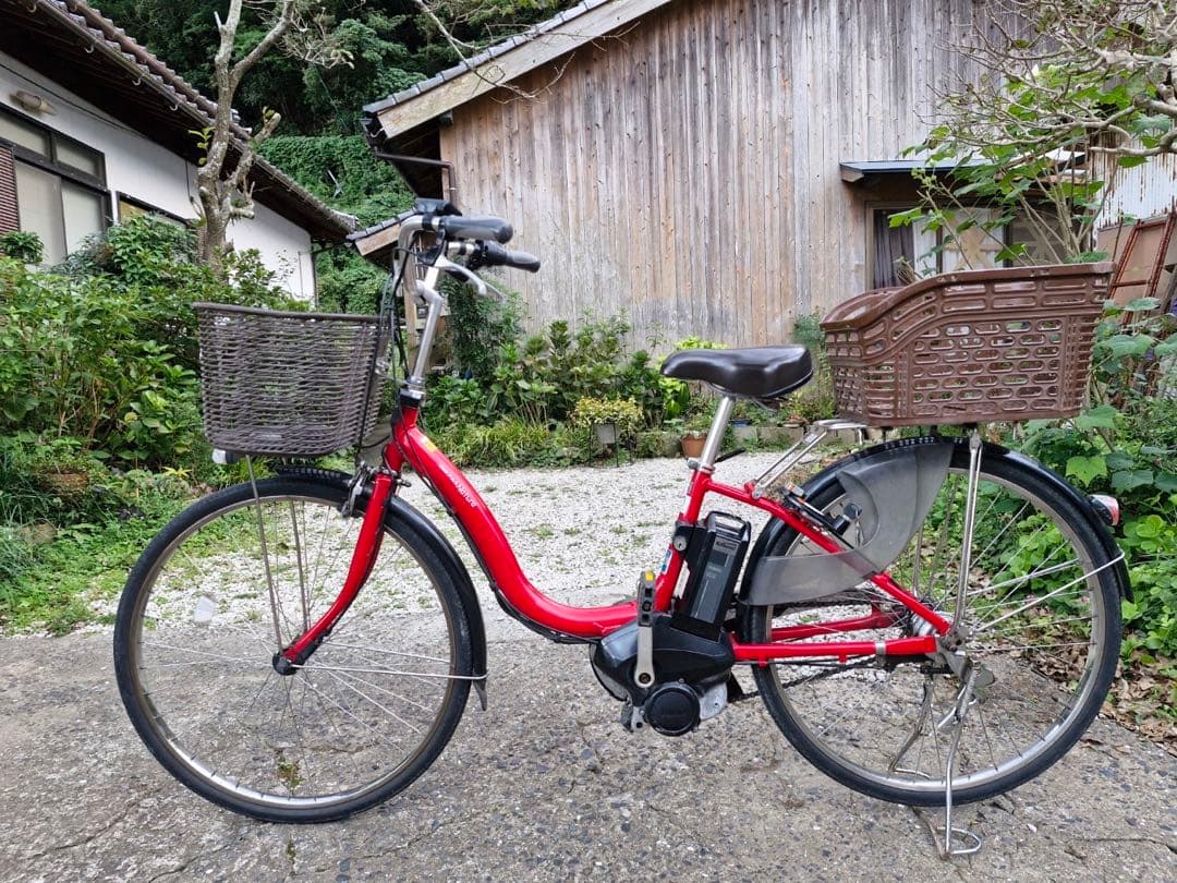 ヤマハ 電動アシスト自転車 赤 pass natura