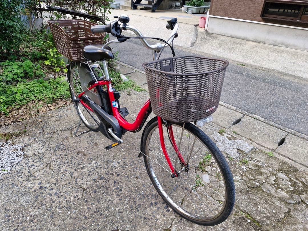 ヤマハ 電動アシスト自転車 赤 pass natura