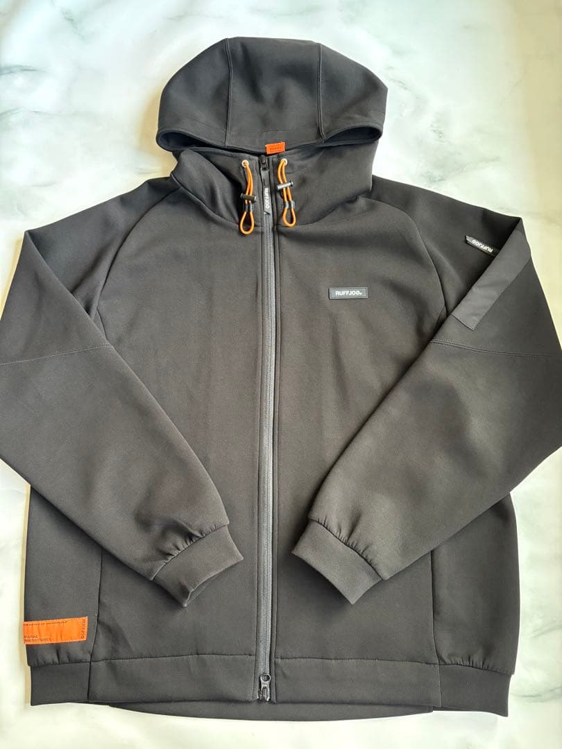 ラフロッグRUFLOG RAGLAN EASY MOVE HOODIEブラックL