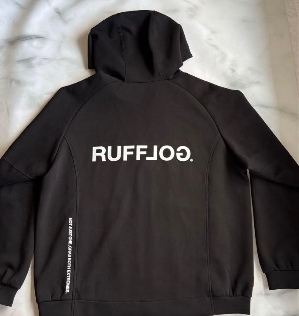 ラフロッグRUFLOG RAGLAN EASY MOVE HOODIEブラックL