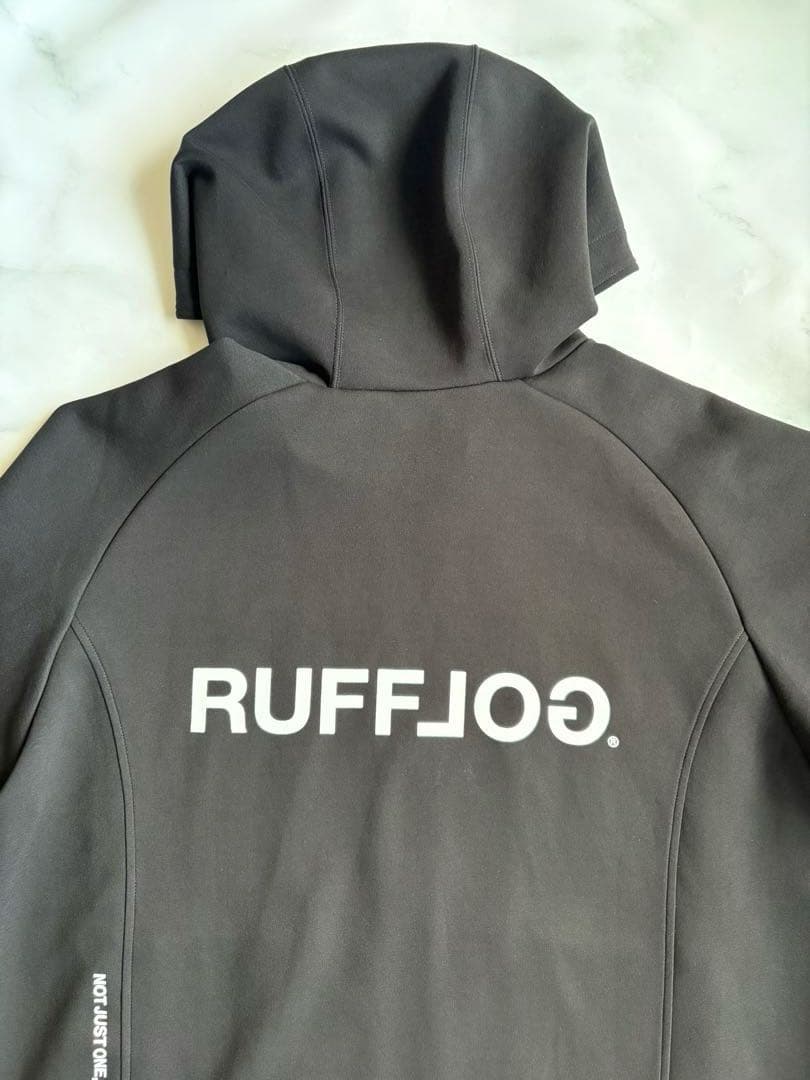 ラフロッグRUFLOG RAGLAN EASY MOVE HOODIEブラックL
