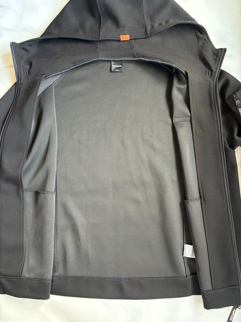 ラフロッグRUFLOG RAGLAN EASY MOVE HOODIEブラックL