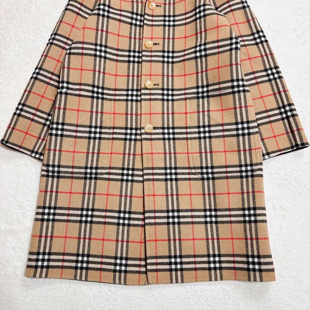BURBERRY バーバリー ノバチェック リバーシブル カシミヤ コート 40