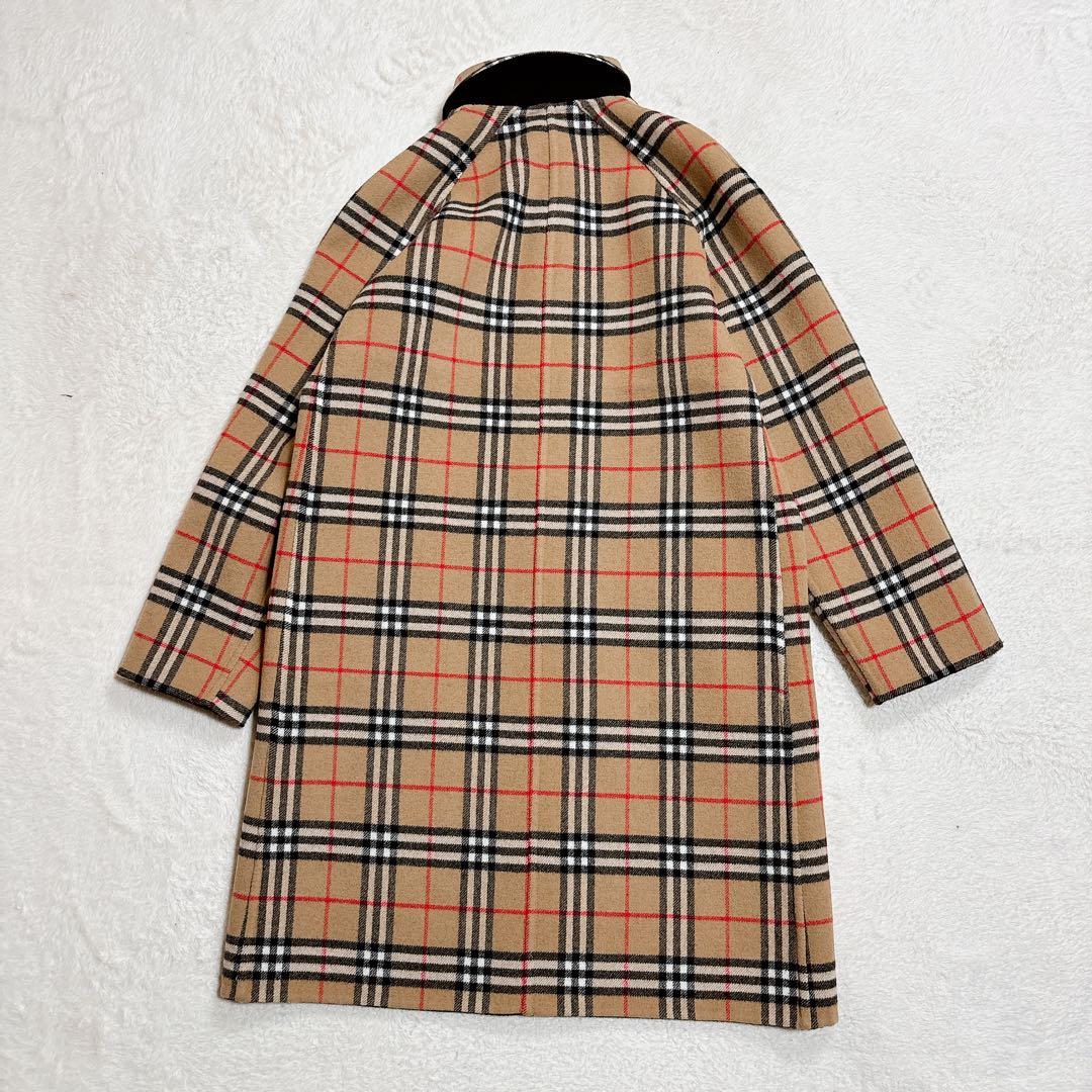 BURBERRY バーバリー ノバチェック リバーシブル カシミヤ コート 40