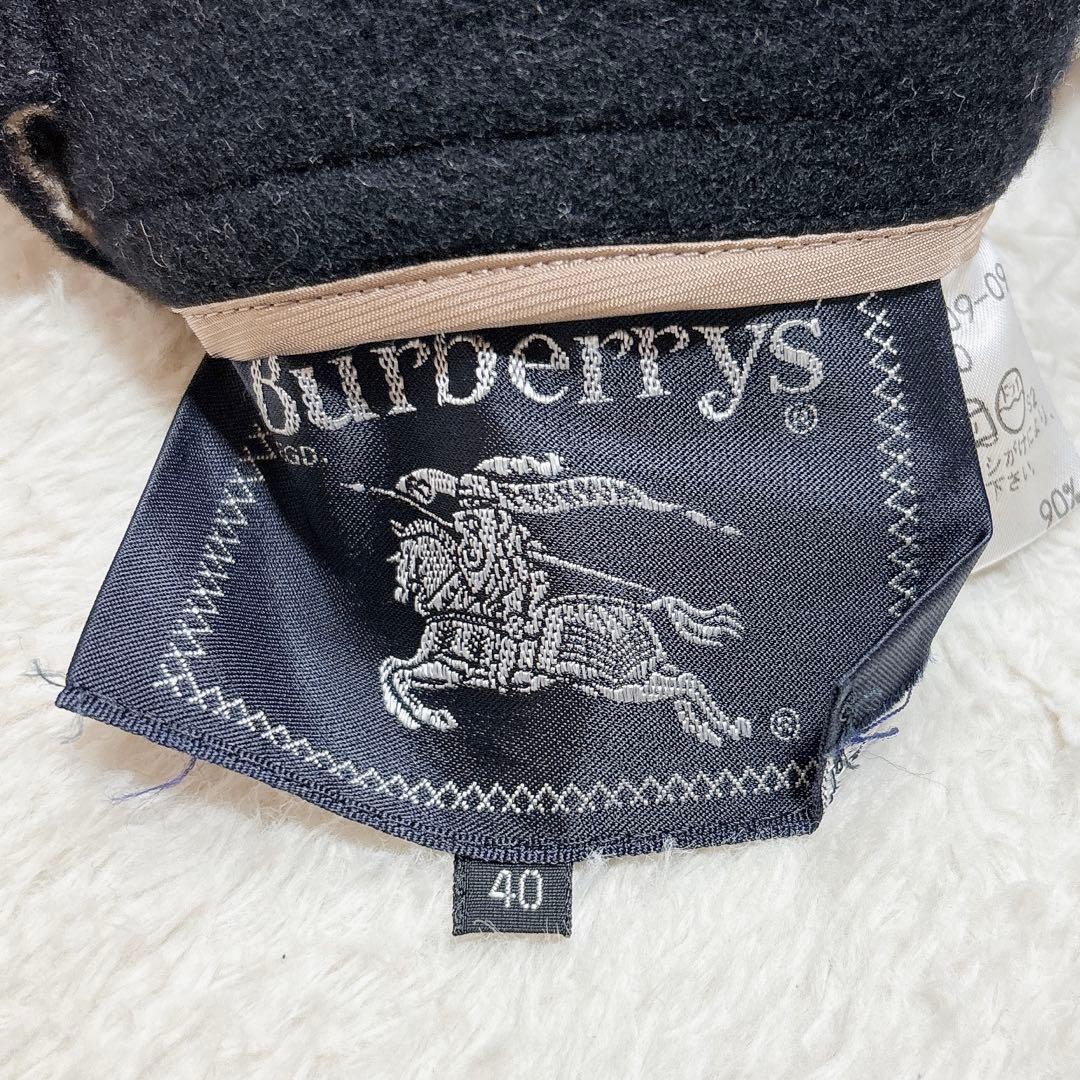 BURBERRY バーバリー ノバチェック リバーシブル カシミヤ コート 40