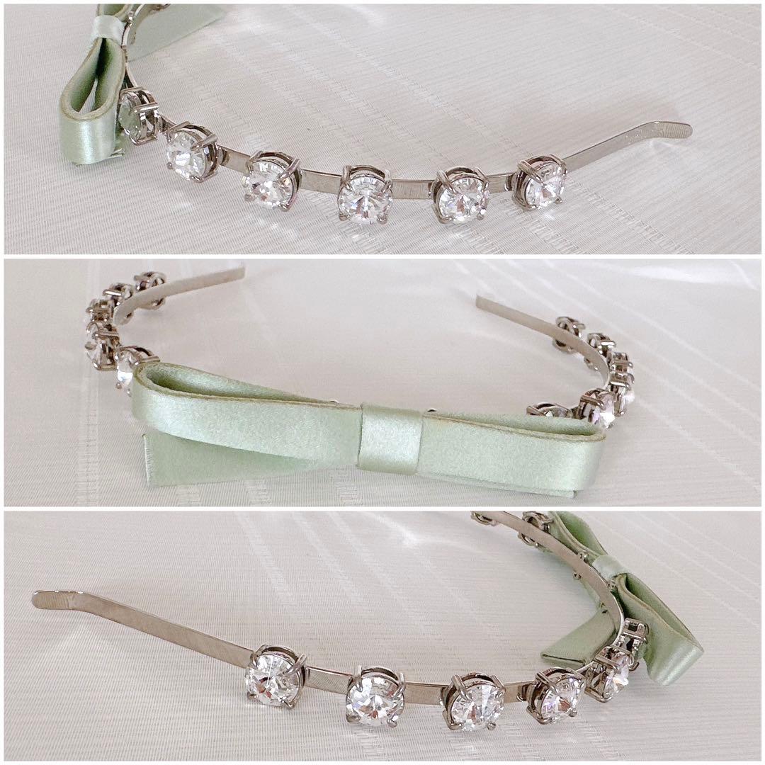 MIUMIU ミュウミュウ クリスタル ビジュー カチューシャ ヘッドバンド