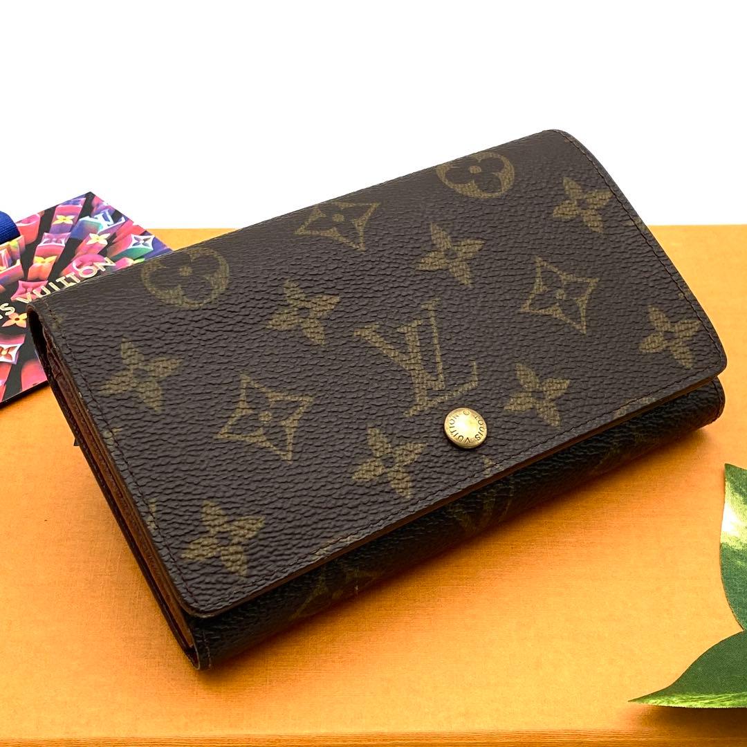 訳あり】ルイヴィトン モノグラム トレゾール 二つ折り財布 - メルカリ