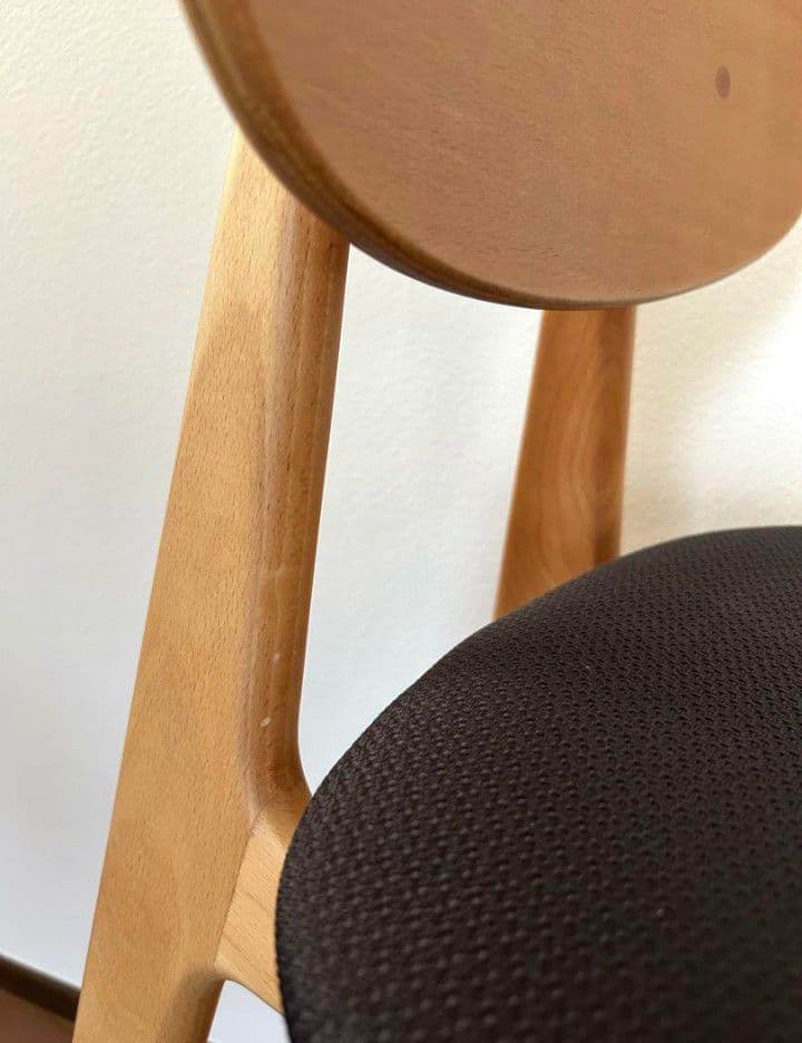 ナチュラル木製バースツール2脚セット