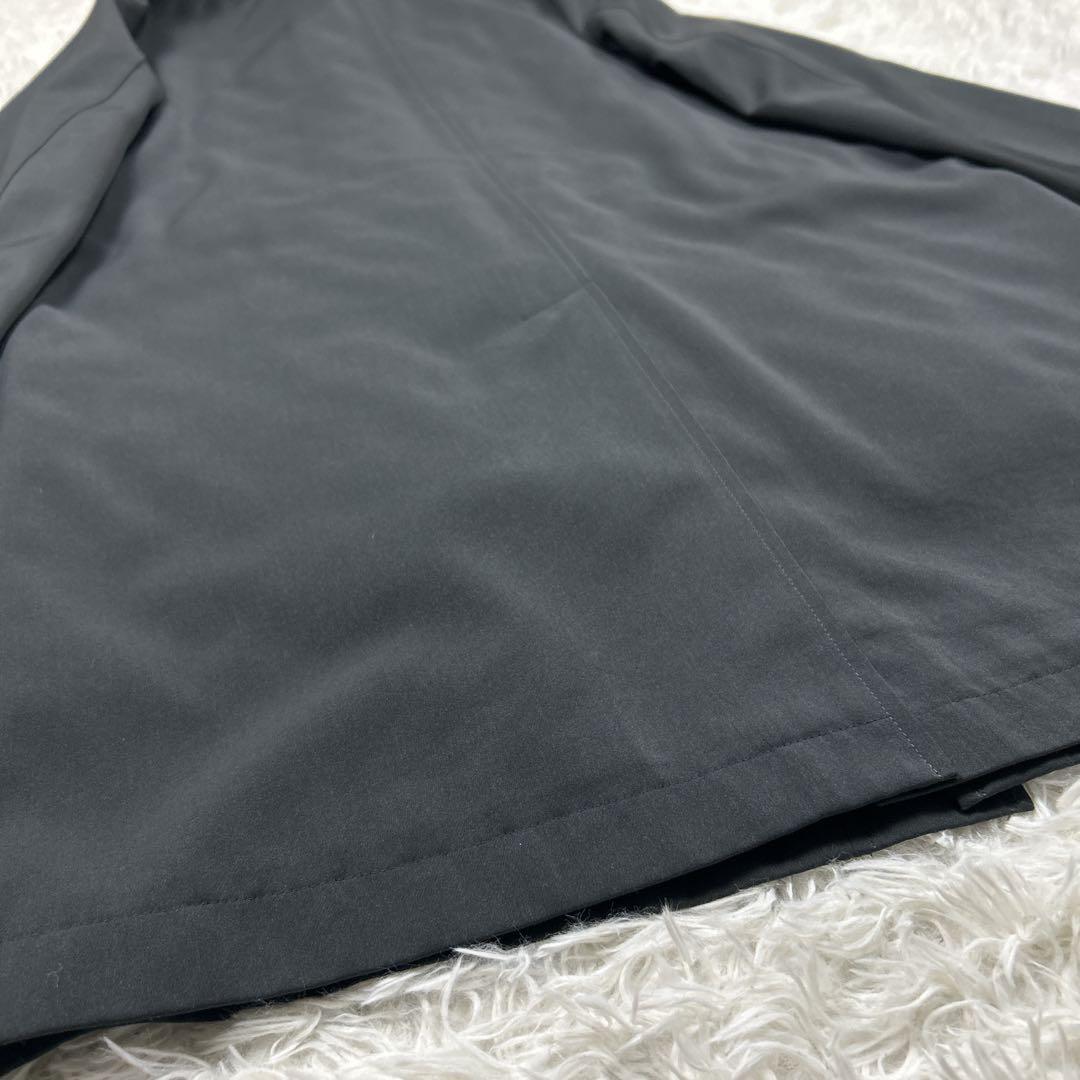 美品　ダーバン　ステンカラーコート　比翼　キルティングライナー着脱可　黒