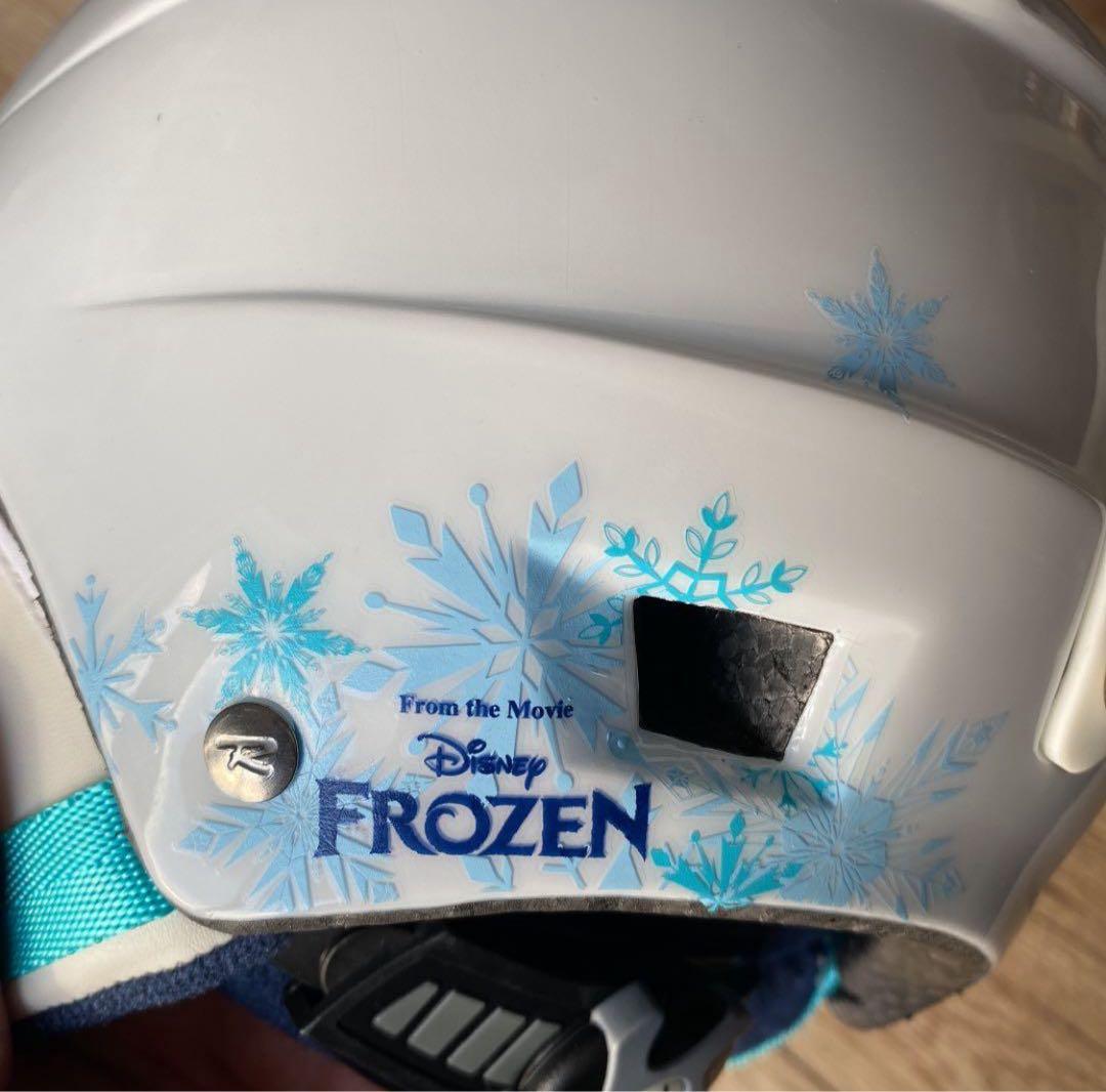 美品】キッズ ロシニョール アナ雪ヘルメットゴーグルセット