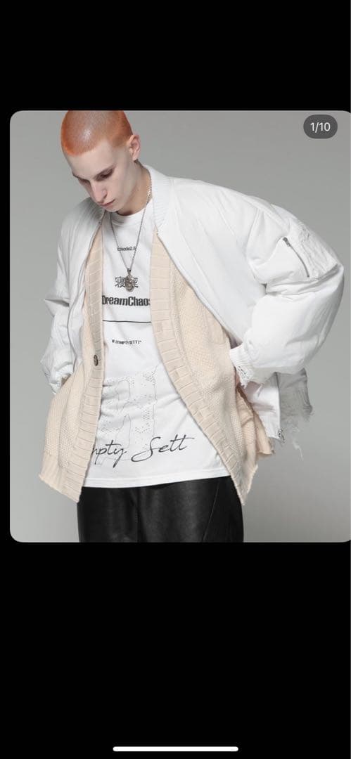 MUZE ホワイト MA1ジャケット