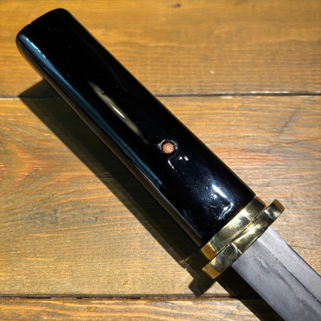 日本刀残欠クラフトナイフNo.76 政常 切先 黒鞘