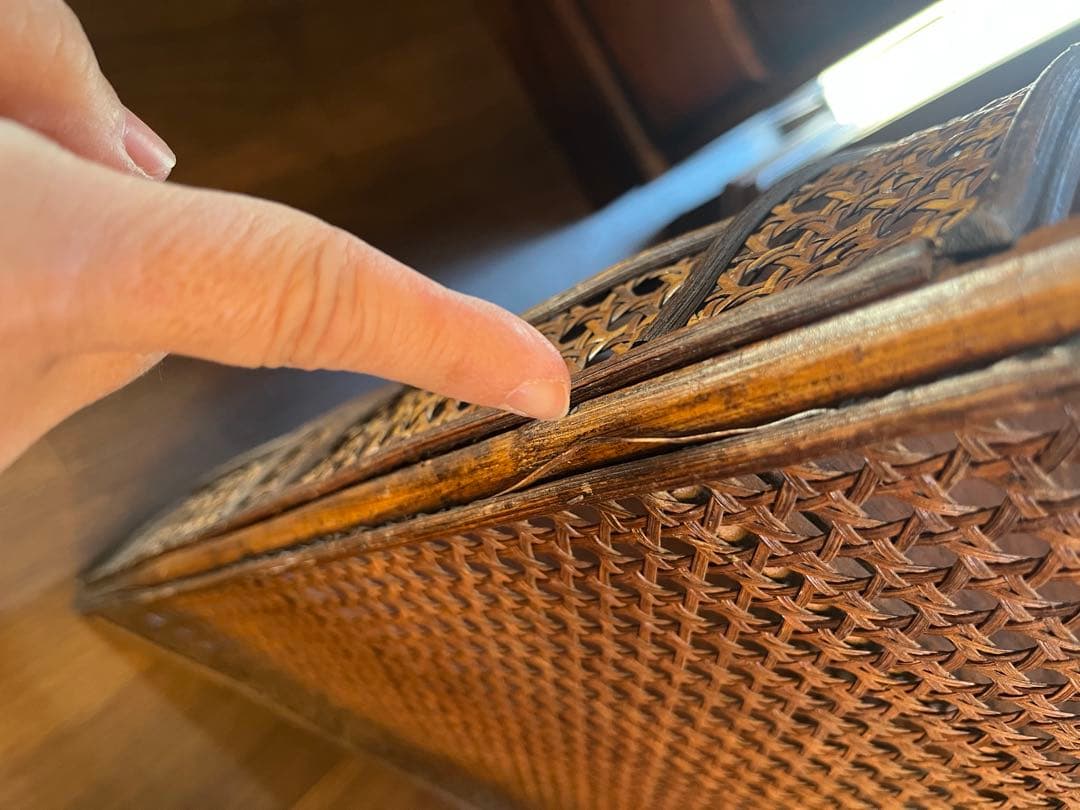 レトロな3段カゴ 壁掛け 60㌢✖️35㌢