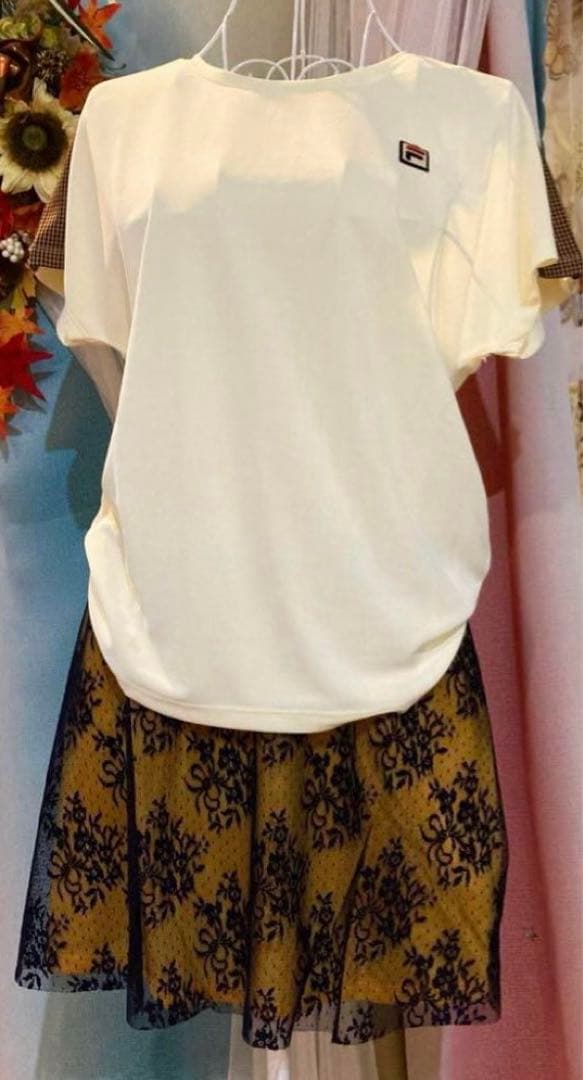 No.709 FILA 重ねチュールのゴージャス可愛い☆元気スコート☆XL☆