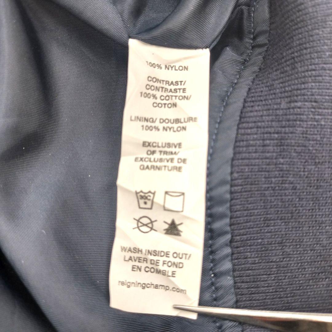 カナダ製 レイジングチャンプ スタジアムジャンパー XL ネイビー 刺繍ロゴ