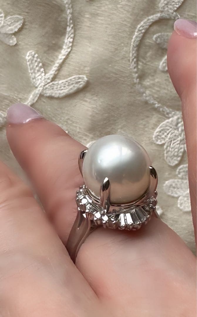 ご成約です出品取り消し前セール！白蝶真珠 プラチナ 鑑別書